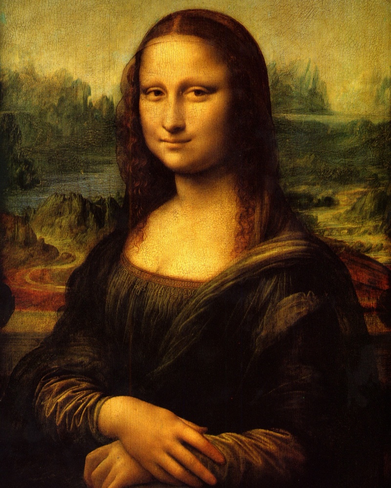 The Mona Lisa by Leonardo da Vinci at the Louvre Museum, Paris